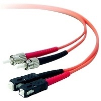 Belkin Cable Fibra Óptica Multimodo OFC ST Macho - SC Macho, 62.5/125µm, 15 Metros, Naranja 