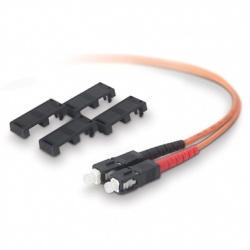 Belkin Cable Fibra Óptica Multimodo OFC SC Hembra - SC Hembra, 50/125µm, 3 Metros, Naranja 