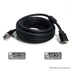Belkin Cable VGA/SVGA, 2x D-Sub (HD15), 4.6 Metros, Negro 