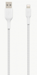 Belkin Cable de Carga Certificado MFi BOOST↑CHARGE Lightning Macho - USB A Macho, 1 Metro, Blanco, para iPad/iPhone/iPod 