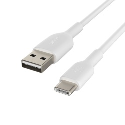 Belkin Cable de Carga Certificado USB-IF BOOST↑CHARGE USB C Macho - USB A Macho, 1 Metro, Blanco 