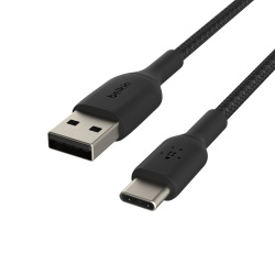 Belkin Cable Trenzado USB C Macho - USB C Macho, 2 Metros, Blanco 