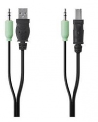 Belkin Cable USB A/3.5mm Macho - USB A/3.5mm Macho, 3 Metros, Negro 