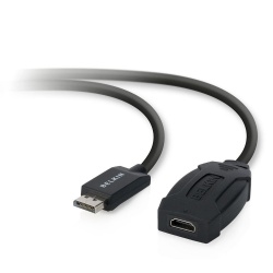 Belkin Adaptador DisplayPort Macho - HDMI Hembra, Negro 
