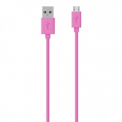 Belkin Cable USB A Macho - Micro USB B Macho, 1.2 Metros, Rosa 