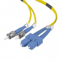 Belkin Cable Fibra Óptica Monomodo OFC ST Macho - SC Macho, 8.3/125µm, 5 Metros, Amarillo 