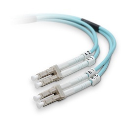 Belkin Cable Fibra Óptica Multimodo OFC LC Macho - LC Macho, 50/125µm, 2 Metros, Turquesa 