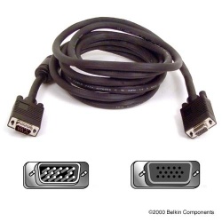 Belkin Cable de Extensión SVGA, VGA (D-Sub) Macho - Hembra, 3 Metros, Negro 