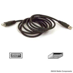 Belkin Cable USB A Macho - USB A Hembra, 1.8 Metros, Negro 