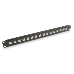 Belkin Panel de Parcheo para Fibra Óptica, 16 Puertos LC/LC, 1U, Negro 