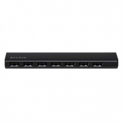 Belkin Hub Ultra-Slim USB 2.0 de 7 Puertos, 480 Mbit/s, Negro 