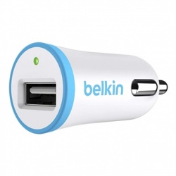 Belkin Cargador para Auto F8J054, 5V 1x USB 2.0, Blanco/Azul 