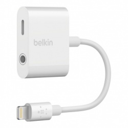 Belkin Adaptador Certificado MFi Lightning Macho - Lightning/3.5mm Hembra, Blanco, para iPad/iPhone 