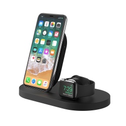 Belkin Cargador Inalámbrico Duo BOOST↑UP, para Apple Watch/iPhone X, Negro 