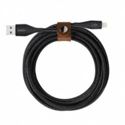 Belkin Cable de Carga Certificado BOOST↑CHARGE USB A Macho - Lightning Macho, 3 Metros, Negro, para iPhone/iPad + Correa 