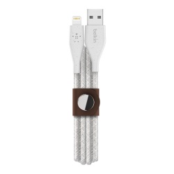 Belkin Cable de Carga Certificado MFi DuraTek Lightning Macho - USB A Macho, 1.2 Metros, Blanco, para iPhone XS Max/XS/XR/X/8/7 