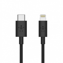 Belkin Cable USB-C Macho - Lightning Macho, 1.2 Metros, Negro 