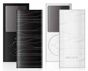 Belkin Paquete de 2 Fundas de Silicon para iPod Nano, Negro/Blanco 