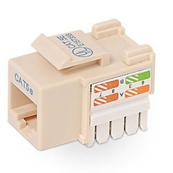 Belkin Jack de Red Cat5e Tipo Keystone, RJ-45, Marfil 