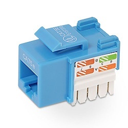 Belkin Jack de Red Cat5e Tipo Keystone, RJ-45, Azul, 25 Piezas 