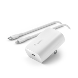 Belkin Cargador de Pared BoostCharge, 30W, 1x USB-C, Blanco 