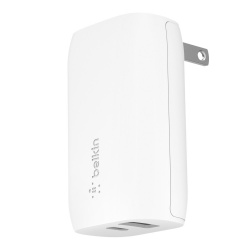Belkin Cargador de Pared BoostCharge, 25W + 12W, 1x USB-A + 1x USB-C, Blanco 