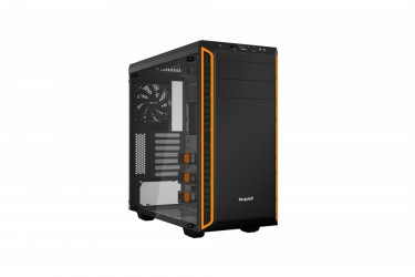 Gabinete be quiet! Pure Base 600 con Ventana, Midi-Tower, ATX/Micro-ATX/Mini-ITX, USB 3.0, sin Fuente, Negro/Naranja 