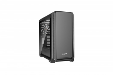 Gabinete be quiet! Silent Base 601 con Ventana, Midi-Tower, ATX/EATX/Micro-ATX/Mini-ITX, USB 3.1, sin Fuente, Negro/Plata 