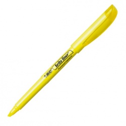 BIC Marca Textos Brite Liner, Punta Cincel, Amarillo 