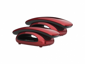 Binatone Teléfono Inalámbrico DECT 6.0 Solo Plus, 2 Piezas, Rojo 