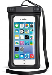 Binden Funda Protectora contra Agua con Flotador para iPhone, Negro/Transparente 