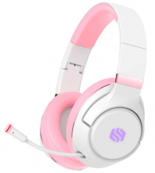 Binden Audífonos Gamer Dark Candy con Micrófono, Bluetooth, Alámbrico/Inalámbrico, 1.5 Metros, USB, Blanco/Rosa 