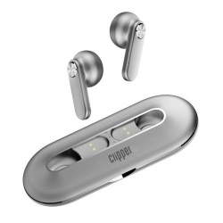 Binden Audífonos Intrauriculares con Micrófono Clipper Tws, Inalámbrico, Bluetooth, Plata 