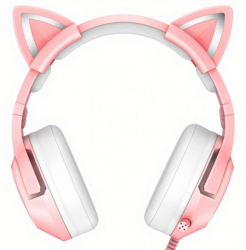 Binden Audífonos Gamer K9 para Xbox/PS4/PC/Laptop, Alámbrico, 2.4 Metros, 3.5mm/USB, Rosa 