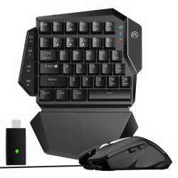 Kit Gamer de Teclado y Mouse Binden VX, Inalámbrico, USB, Negro 