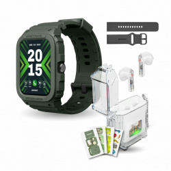 Binden Smartwatch ERA XTream, Touch, Bluetooth 5.0, Android/iOS, Verde - Incluye Audífonos Blanco 