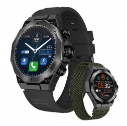 Binden Smartwatch ERA ARMY X, No Touch, AMOLED, Android/iOS, Negro - Resistente a Salpicaduras 