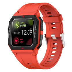 Binden Smartwatch Sport P10, Touch, Android/iOS, Rojo - Resistente al Agua/Polvo 
