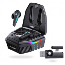 Binden Audífonos Intrauriculares con Micrófono Dark Dominator, Inalámbrico, Bluetooth, Cancelación de Ruido, USB-C, Negro 