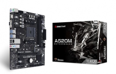 Tarjeta Madre Biostar micro ATX A520MH, S-AM4, AMD A520, HDMI, 64GB DDR4 para AMD ― Revisar Compatibilidades en la Página del Fabricante 