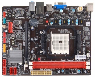 Biostar T. Madre micro ATX A55MLC2, S-FM1, 16GB DDR3 para AMD A, AMD E, Athlon II X2/X4, Sempron 