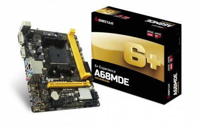 Tarjeta Madre Biostar micro ATX A68MDE, S-FM2+, AMD A68H, 32GB DDR3 para AMD 