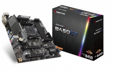 Tarjeta Madre Biostar micro ATX B450GT, S-AM4, AMD B450, 128GB DDR4 para AMD ― Requiere Actualización de BIOS para Ryzen Serie 5000 