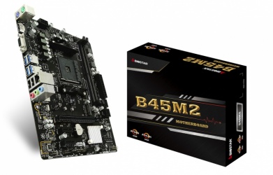 Tarjeta Madre Biostar Micro ATX B45M2, S-AM4, AMD B350, HDMI, 32GB DDR4 para AMD 
