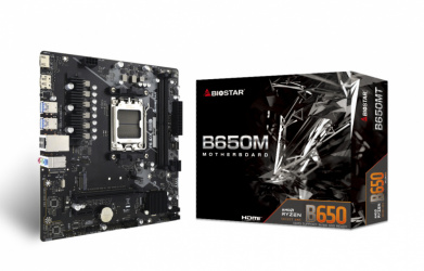 Tarjeta Madre Biostar B650MT, Micro-ATX, Socket AM5, AMD B650, 96GB DDR5, HDMI/DP para AMD 