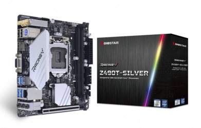 Tarjeta Madre Biostar mini ITX Z490T-SILVER, S-1200, Intel Z490, HDMI, 64GB DDR4 para Intel 
