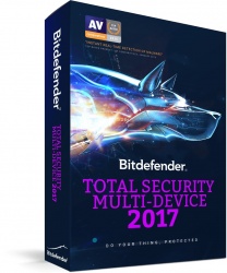 Bitdefender Total Security Multidispositivos 2017, 3 Usuarios, 2 Años, Windows/MAC 