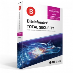 Bitdefender Total Security, 3 Licencias, 1 Año, Windows/Mac  