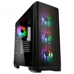 Gabinete BitFenix Nova Mesh TG 4ARGB con Ventana RGB, Tower, ATX/EATX/Micro ATX/Mini-ITX, USB 3.2, sin Fuente, Negro 