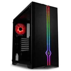 Gabinete BitFenix Saber con Ventana RGB, Midi-Tower, ATX/EATX/Micro ATX/Mini-ITX, USB 3.0, sin Fuente, Negro 